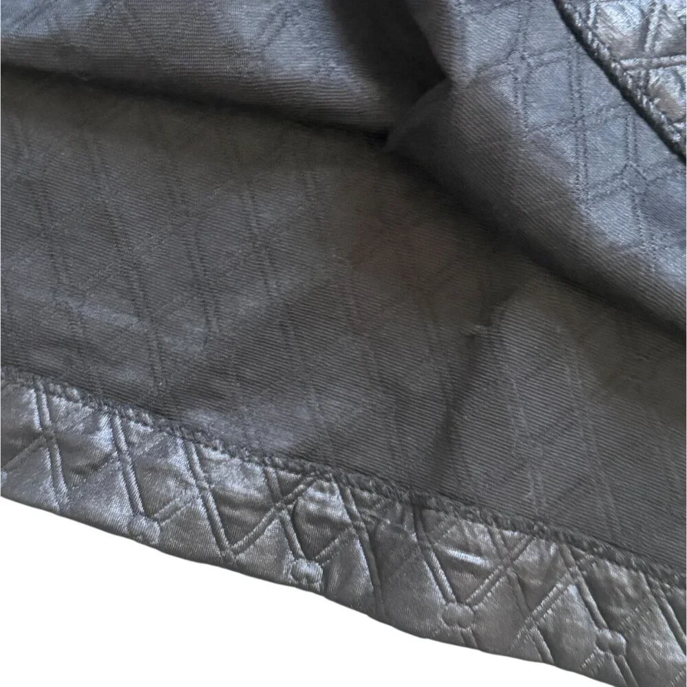 Carole Wren Pleated Quilted Skirt-Black-Size L-GUC